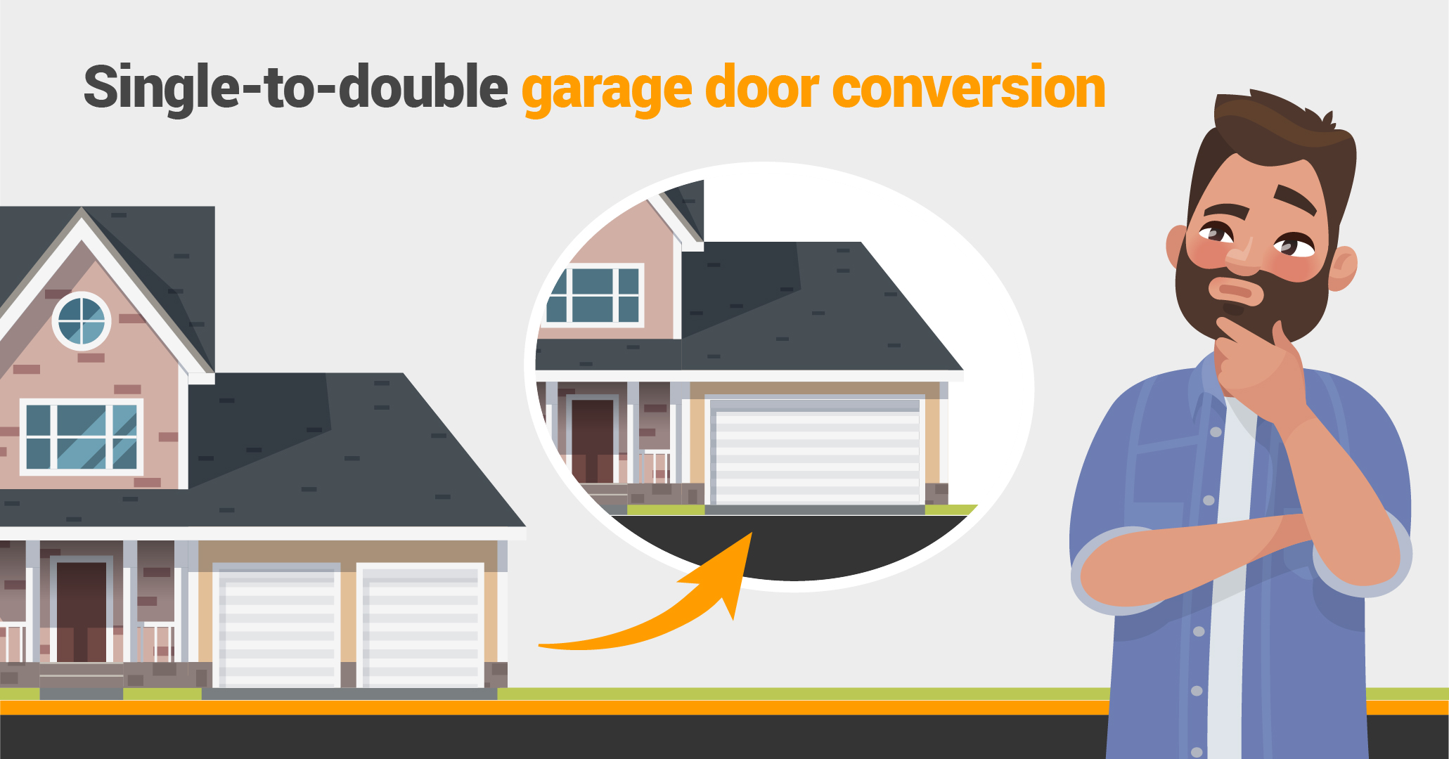 Can I convert a single garage door into a double door? 2