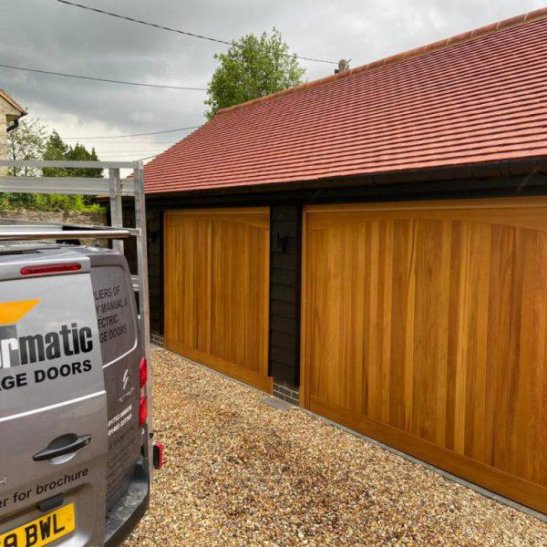 Timber Garage Doors Surrey Berkshire, Double Opening Wooden Garage Doors
