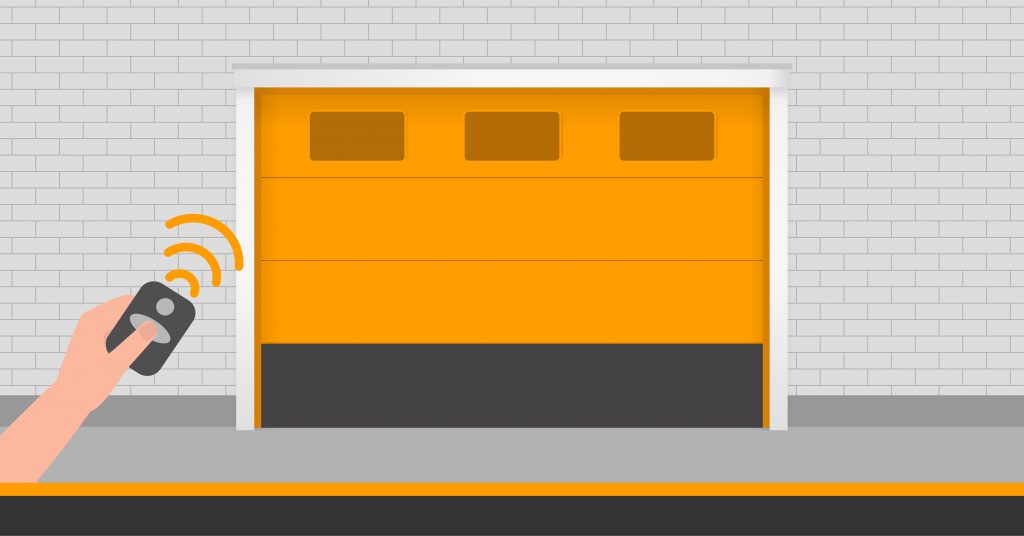 Automatic sectional garage door